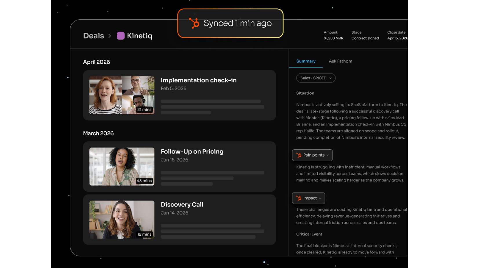 Every deal, fully documented